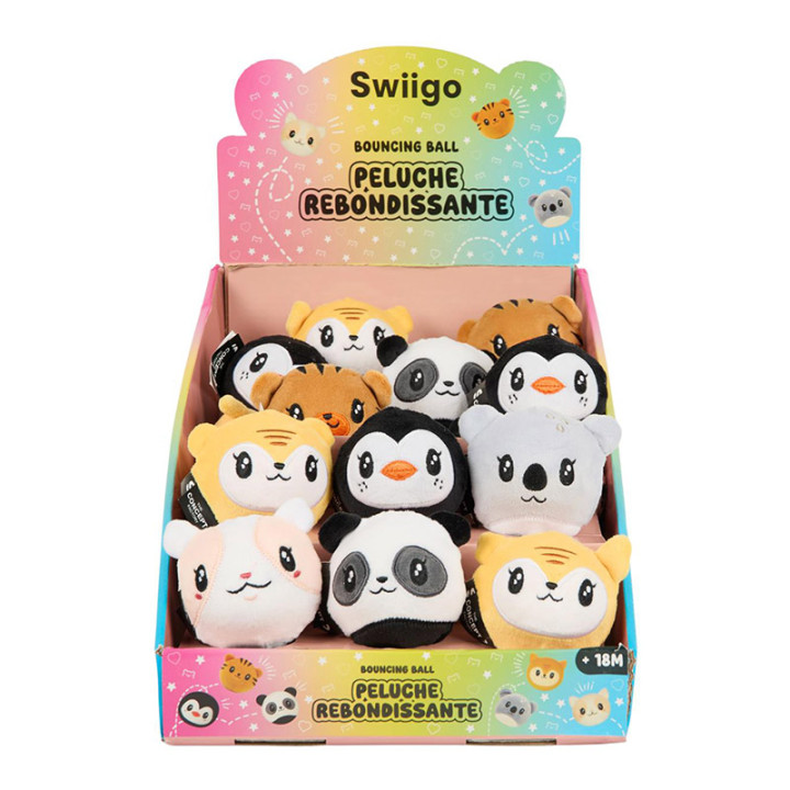 Balle rebondissante peluche - Swigo - 7 cm | Le Géant de la Fête