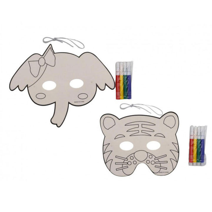 Masque  à colorier - Animaux | Le Géant de la Fête