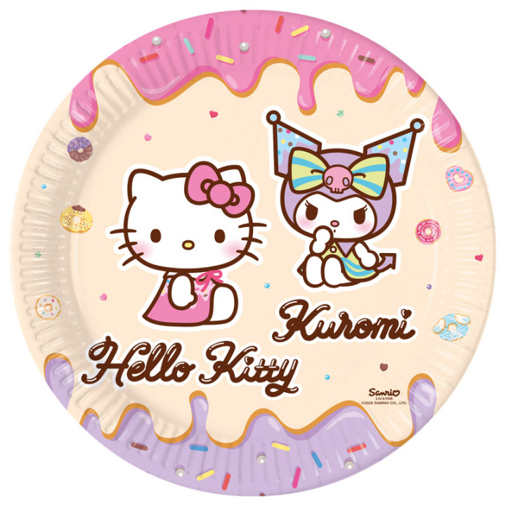 Assiettes - Hello Kitty - lot de 8 | Le Géant de la Fête