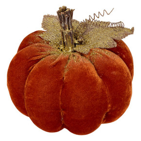 Citrouille en velours - Modèle XXL - Orange et doré | Le Géant de la Fête