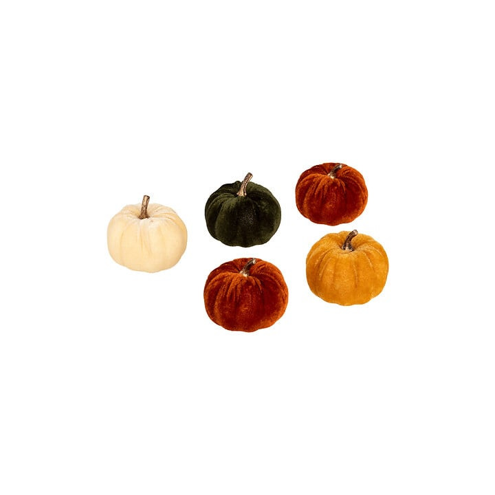Citrouilles en velours - lot de 5 | Le Géant de la Fête