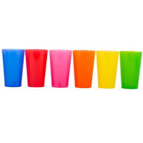 Gobelets réutilisables - 25 cl - lot de 6 - Multicolore | Le Géant de la Fête