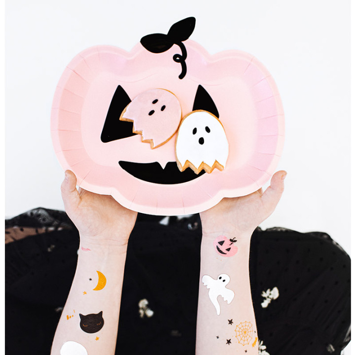 Assiettes en forme de citrouilles - Halloween Girly - lot de 6 | Le Géant de la Fête
