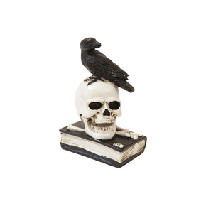 Corbeau sur un crâne et un grimoire | Le Géant de la Fête