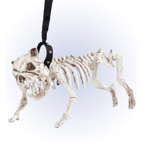 Bulldog squelette avec laisse | Le Géant de la Fête