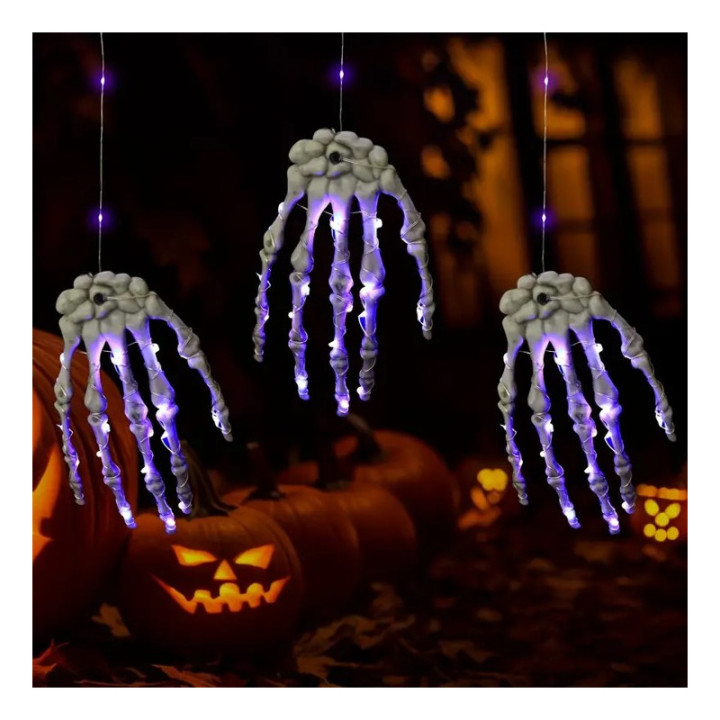 Main squelette lumineuse | Le Géant de la Fête