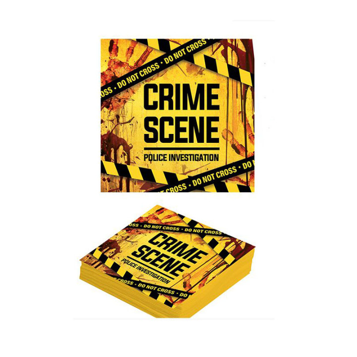 Serviettes - Scène de crime - lot de 20 | Le Géant de la Fête