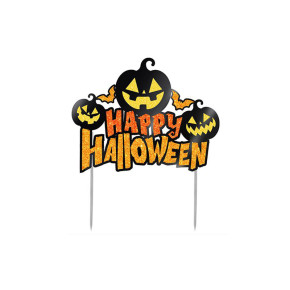 Décoration de gâteau "Happy Halloween" - Citrouilles | Le Géant de la Fête