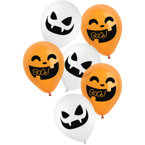 Ballons de baudruche - Halloween Boo - lot de 6 | Le Géant de la Fête