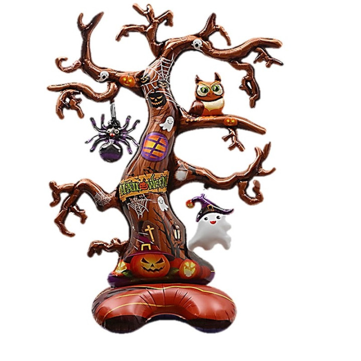 Ballon métallique - Totem Arbre d'Halloween - 1.30 m | Le Géant de la Fête