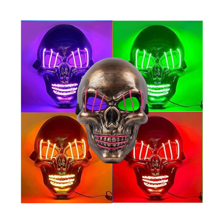 Masque de visage LED - Skull | Le Géant de la Fête