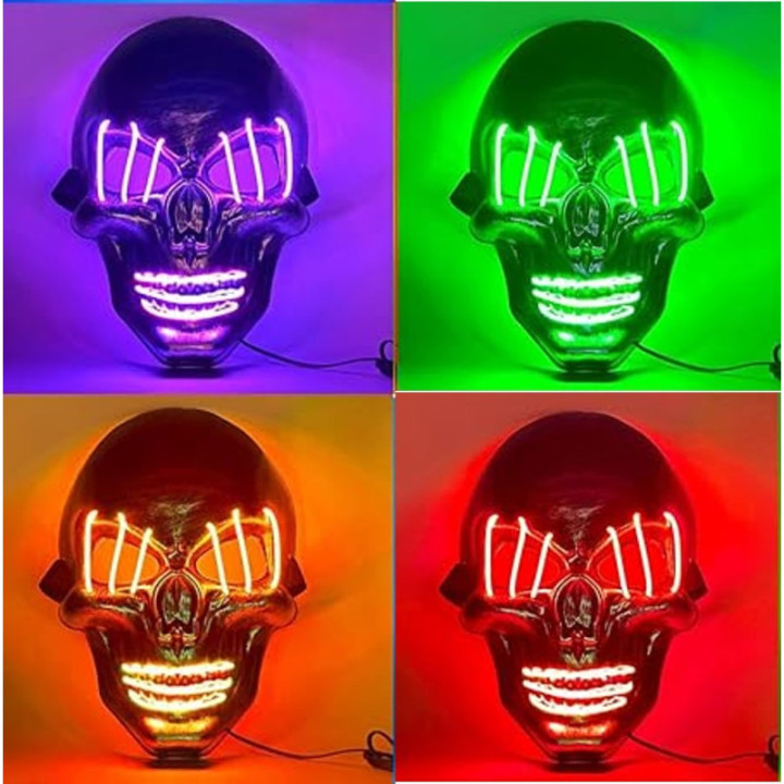 Masque de visage LED - Skull | Le Géant de la Fête