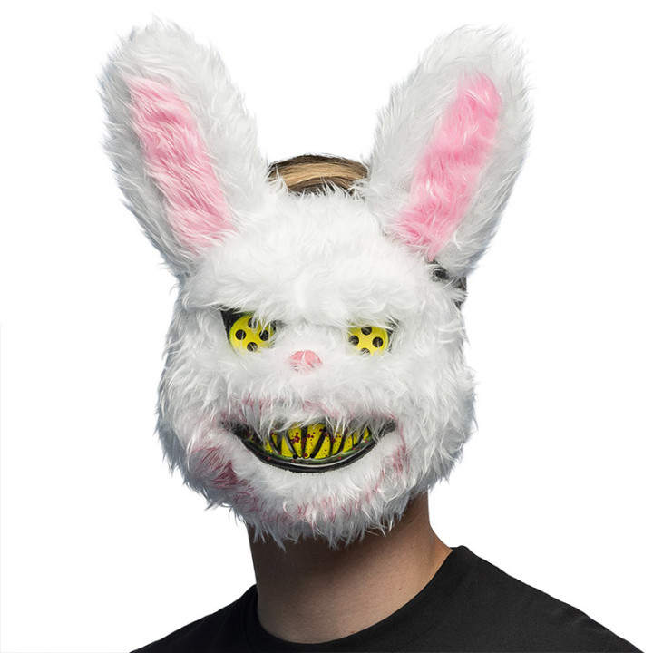 Masque de tête peluche - Crazy rabbit | Le Géant de la Fête