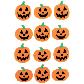 Stickers en feutrine - Citrouilles - lot de 12 | Le Géant de la Fête