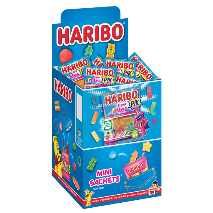 Bonbons - Super frites - 30 sachets de 40 grs - Haribo | Le Géant de la Fête