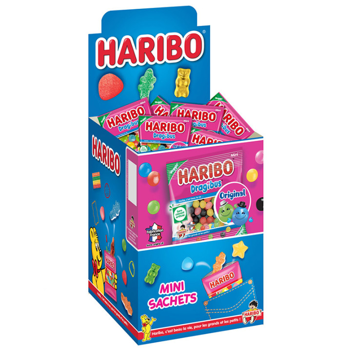 Bonbons - Dragibus - 30 sachets de 40 grs - Haribo | Le Géant de la Fête