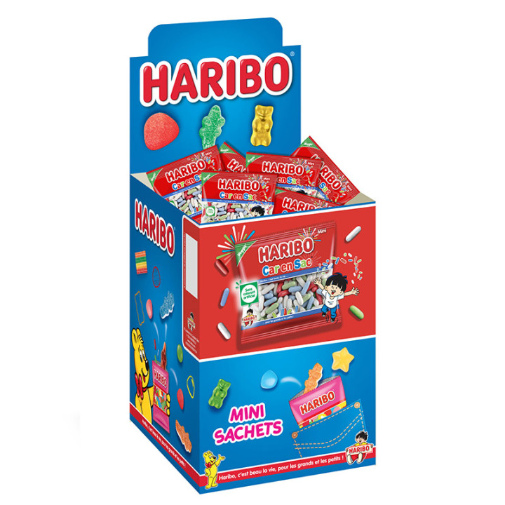 Bonbons - Car en Sac - 30 sachets de 40 g - Haribo | Le Géant de la Fête