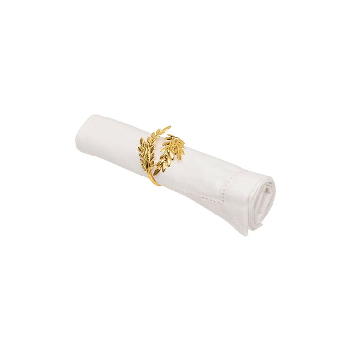 Ronds de serviettes - Feuilles - lot de 2 - Doré | Le Géant de la Fête