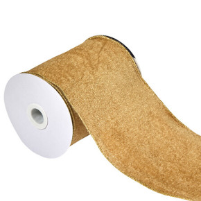 Ruban en velours - 12 cm x 5 m - Doré | Le Géant de la Fête