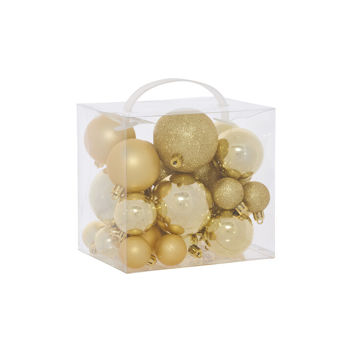 Kit de boules de Noël - lot de 35 - Doré | Le Géant de la Fête