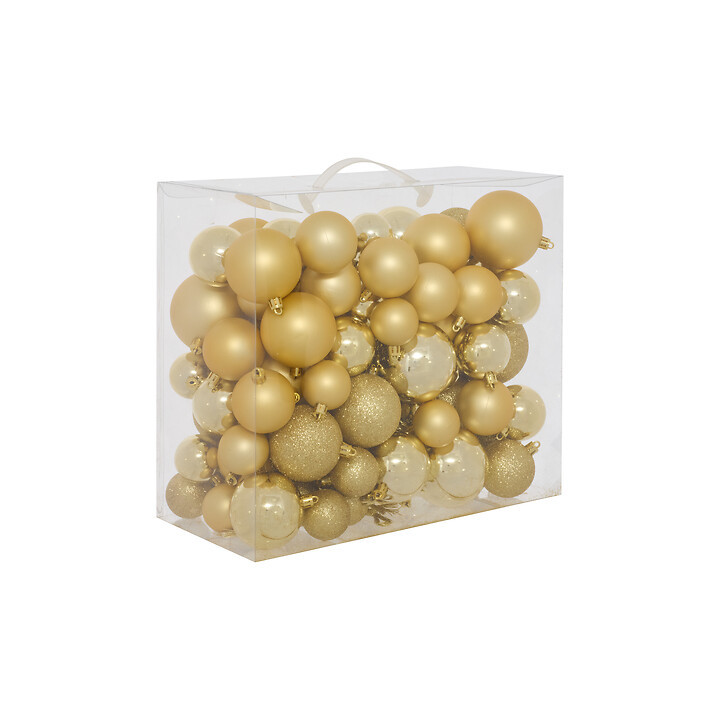 Kit de boules de Noël - lot de 100 - Doré | Le Géant de la Fête