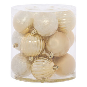 Kit de boules de Noël - lot de 15 - Champagne givré | Le Géant de la Fête