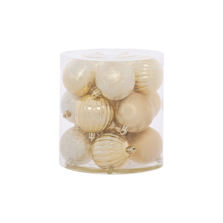 Kit de boules de Noël - lot de 15 - Champagne givré | Le Géant de la Fête