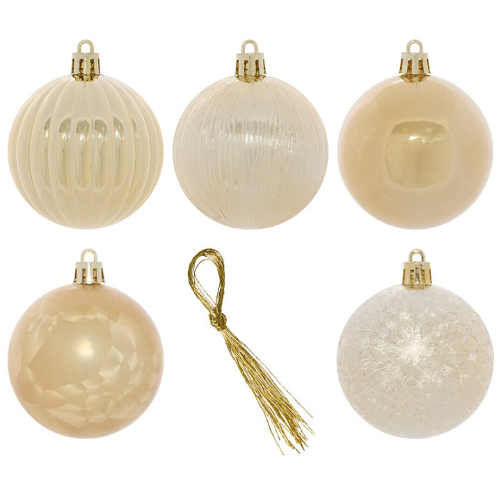 Kit de boules de Noël - lot de 15 - Champagne givré | Le Géant de la Fête