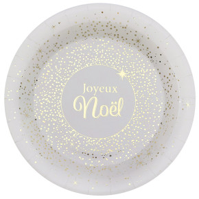Assiettes - Ornement étincelant - lot de 10 - Blanc | Le Géant de la Fête