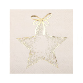 Serviettes cocktail - Ornement étincelant - lot de 20 - Blanc | Le Géant de la Fête