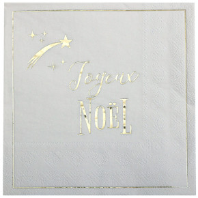 Serviettes - Ornement étincelant - lot de 10 - Blanc | Le Géant de la Fête