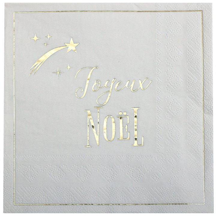 Serviettes - Ornement étincelant - lot de 10 - Blanc | Le Géant de la Fête