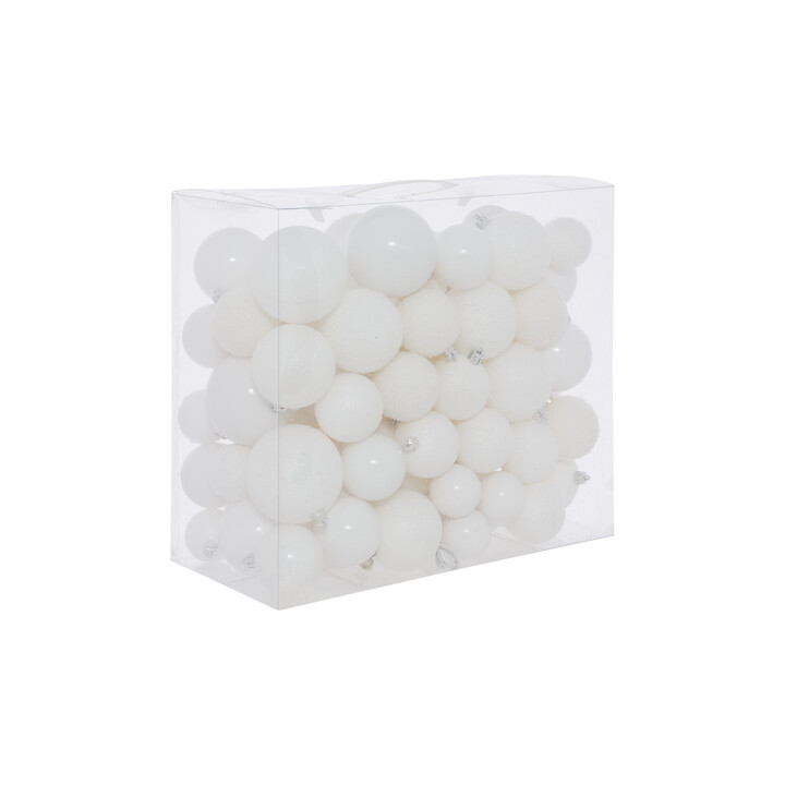 Kit de boules de Noël - lot de 100 - Blanc | Le Géant de la Fête