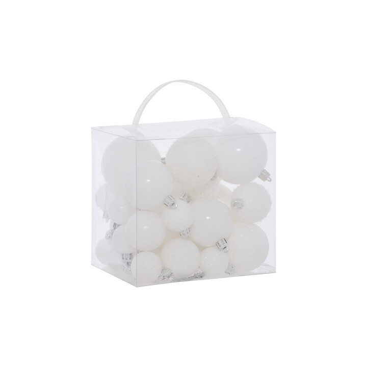 Kit de boules de Noël - lot de 35 - Blanc | Le Géant de la Fête
