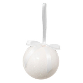 Boule de Noël en papier - Paillettes - 7.5 cm - Blanc | Le Géant de la Fête