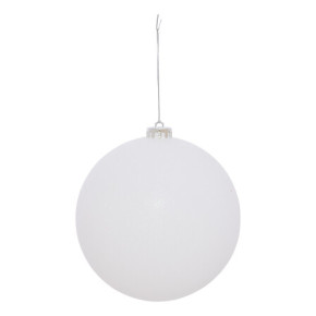 Boule de Noël - Paillettes - 15 cm - Blanc | Le Géant de la Fête