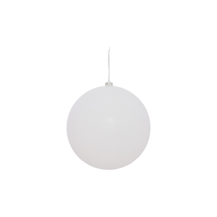 Boule de Noël - Paillettes - 25 cm - Blanc | Le Géant de la Fête