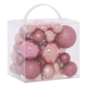 Kit de boules de Noël - lot de 35 - Rose | Le Géant de la Fête