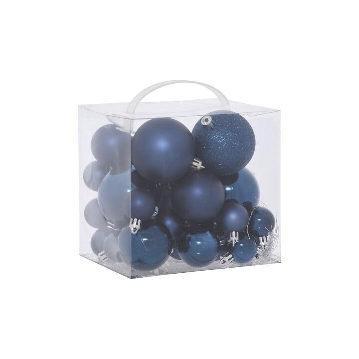 Kit de boules de Noël - lot de 35 - Marine | Le Géant de la Fête