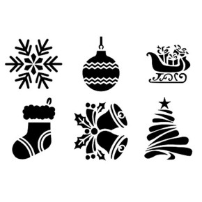 Pochoirs de Noël - lot de 2 | Le Géant de la Fête