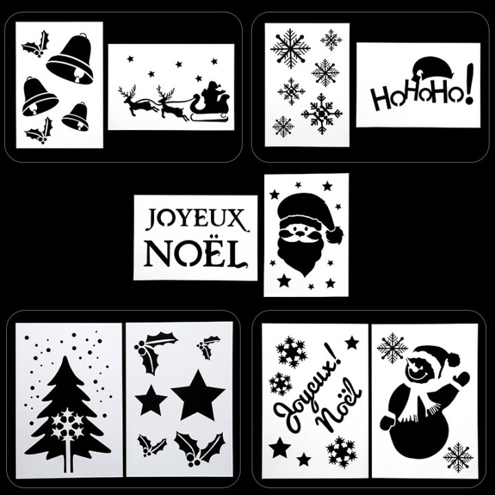 Pochoirs de Noël - 2 pièces | Le Géant de la Fête