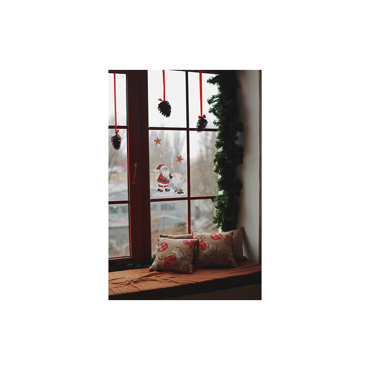 Décoration de vitre - Père Noël confettis | Le Géant de la Fête