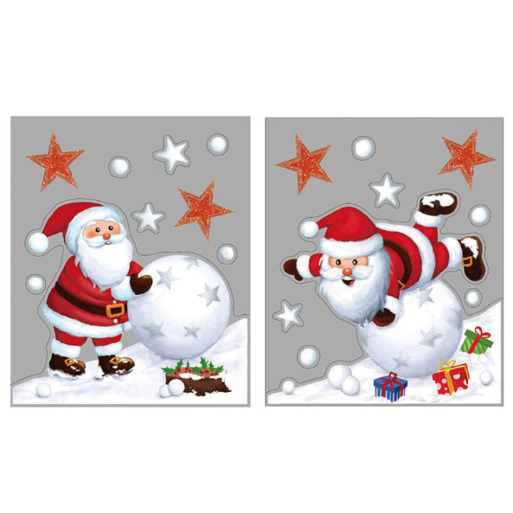 Décoration de vitre - Père Noël confettis | Le Géant de la Fête