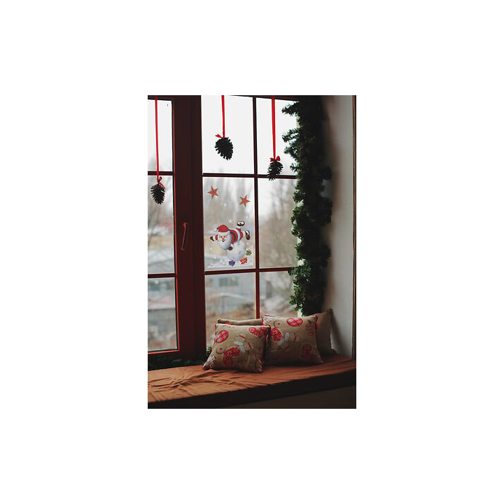 Décoration de vitre - Père Noël confettis | Le Géant de la Fête
