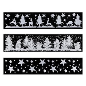 Décoration de vitre floqué - Nuit d'hiver - Blanc | Le Géant de la Fête