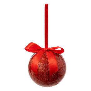 Boule de Noël en papier - Paillettes - 9 cm - Rouge | Le Géant de la Fête