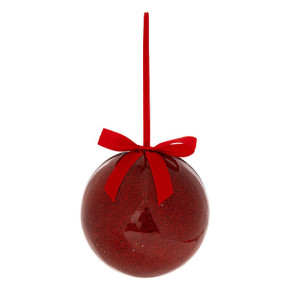 Boule de Noël en papier - Paillettes - 15 cm - Rouge | Le Géant de la Fête