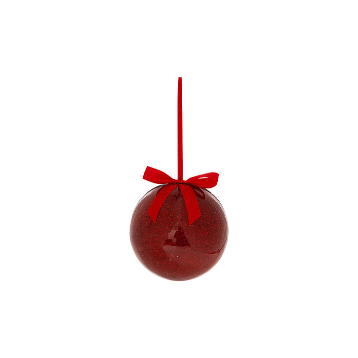 Boule de Noël en papier - Paillettes - 15 cm - Rouge | Le Géant de la Fête