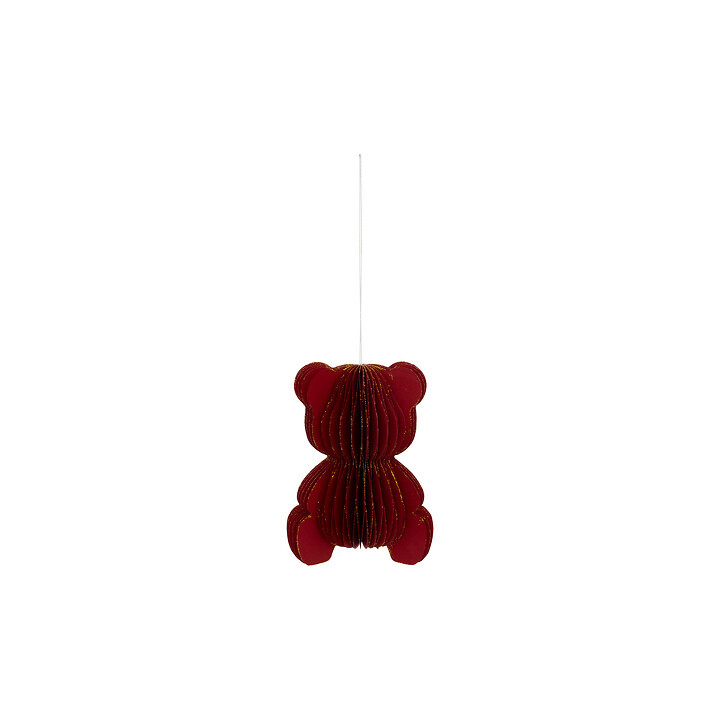 Suspension - Ourson alvéolé - Rouge | Le Géant de la Fête