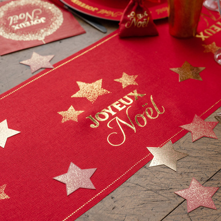 Confettis de table en étoiles - Noël Étincelant - lot de 12 | Le Géant de la Fête